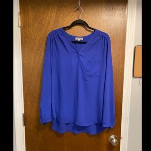 Sheer Cobalt Blue Blouse